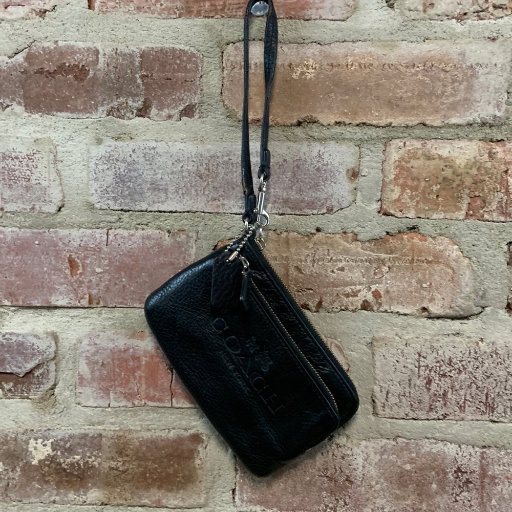 Black coach wristlet